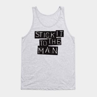 Stick It To The Man Vintage 80s Punk Rebel Graffiti Art Tank Top